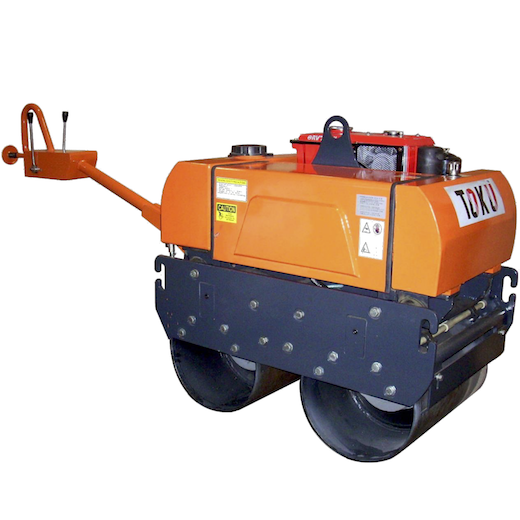 TOKU Double Drum Roller Compactor 15kN,3km/hr,7HP,755kg TKR-750